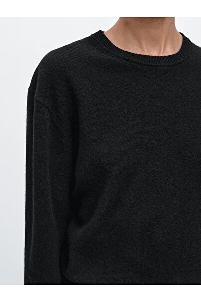 Massimo Dutti Yün karışımlı bisiklet yaka triko kazak