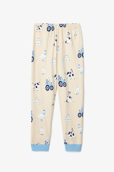 Penti Chlapecká bavlněná pyžamová souprava Moo-ve se vzorem krávy s dlouhým rukávem, 2 kusy