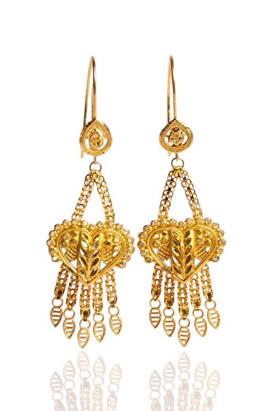 Güler Kuyumculuk 14 Ayar Altın Hint Model Küpe – 6,50 Gram (22 Ayar Görünümlü)