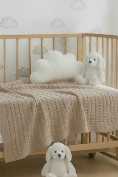 Gubo بطانية أطفال تريكو مضفرة