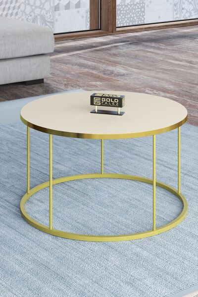 GOLDFALEZ Orta Sehpa Terra Lüx Gold Krem