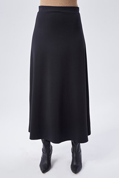Maison La Femme Γυναικεία μαύρη μακριά φούστα