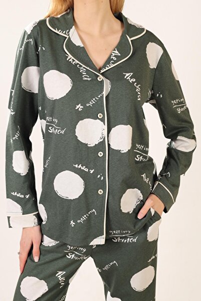 ESPİNA Patterned Cotton Knitted Pajama Set