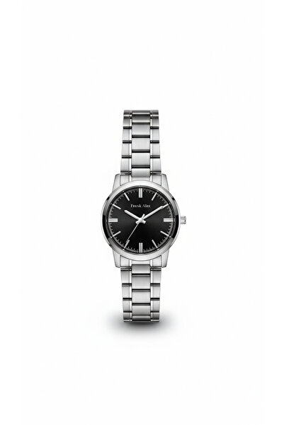 Frank Alex Erkek Kol Saati Gümüş Renk, Siyah Kadran - Şık Metal Kordon, 2 Yıl Garantili