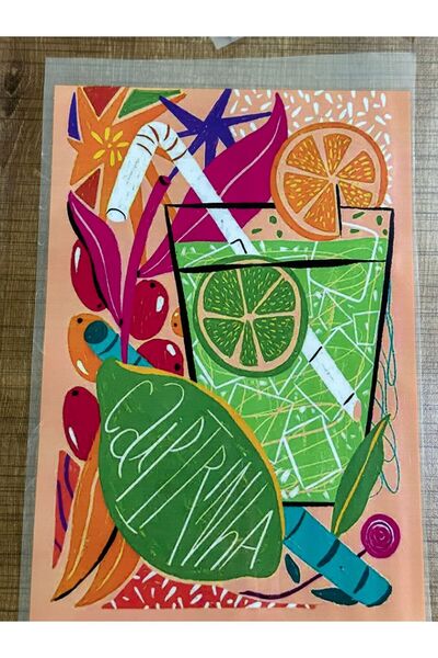 Gönülden Tasarım 20X28 CM FERĂȚĂ STICKABLE TRANSFER PRINT FRUCTE PRINT TEE