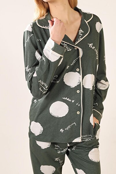 ESPİNA Patterned Cotton Knitted Pajama Set