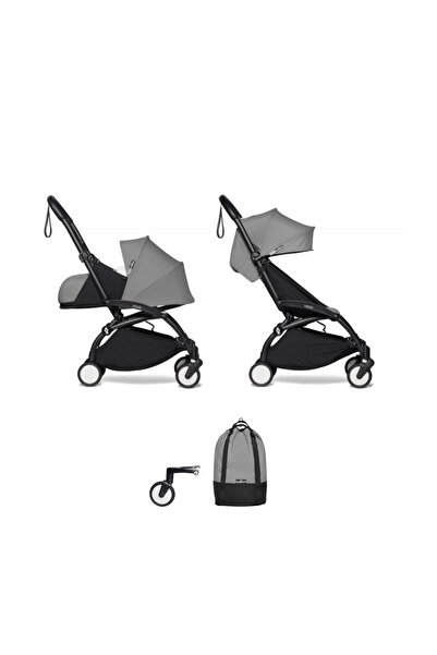 yoyo Yoyo2 Stroller Complete Set (Crib 0+, Seat 6+) with Frame and Wheeled Bag - Grey