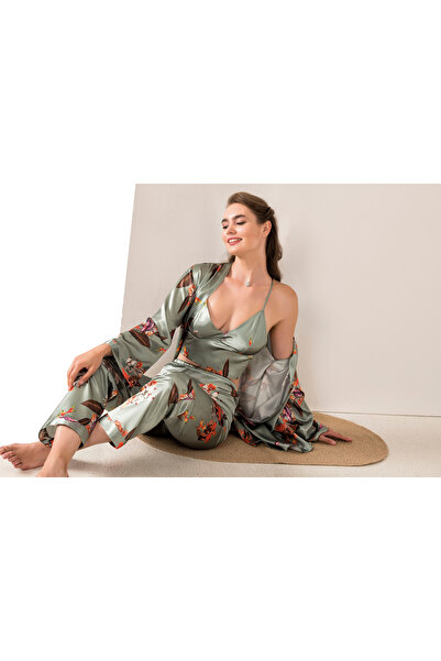 MOONGIRL Khaki Women's Triple Pajama Set