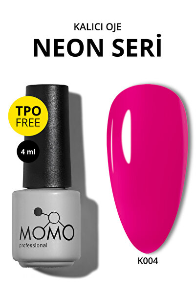 MOMO professional Kalıcı Oje N004 Neon Fuşya Pembe 4 ml, TPO- FREE
