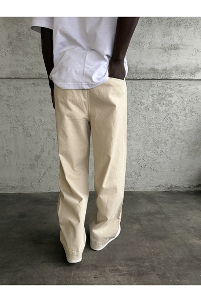 KağanKY Γκρι παντελόνι Gabardine Relax Fit