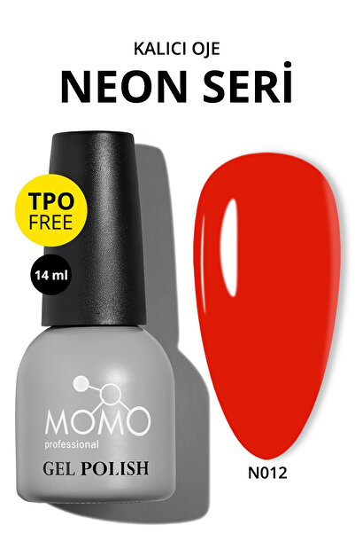 MOMO professional Kalıcı Oje N012, Neon Koyu Nar Çiçeği, 14 ml, TPO- FREE