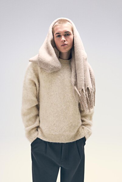 Bershka Suni kürk efektli kazak