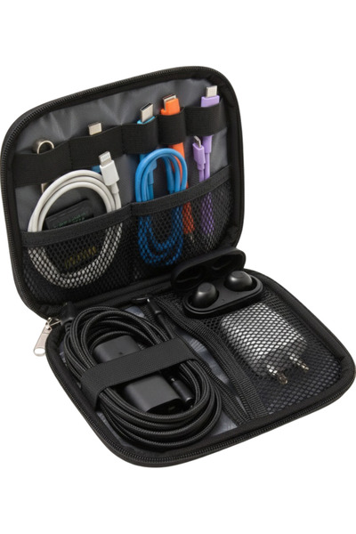 NS reliable Τσάντα αξεσουάρ τεχνολογίας πολλαπλών χρήσεων, τσάντα οργάνωσης, οργανωτής ταξιδιού μαύρο