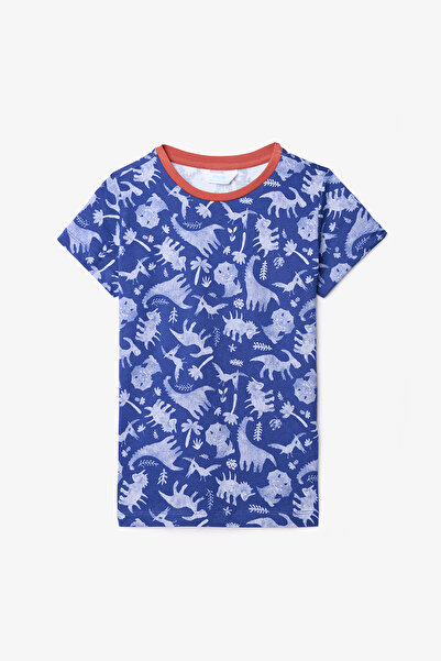 Penti Erkek Çocuk Wild Pamuklu Koyu Mavi Pijama Takımı