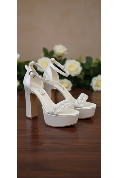 Berush Bride Dámské společenské boty BERUSH BRİDE s perličkami, jednopáskové, na platformě