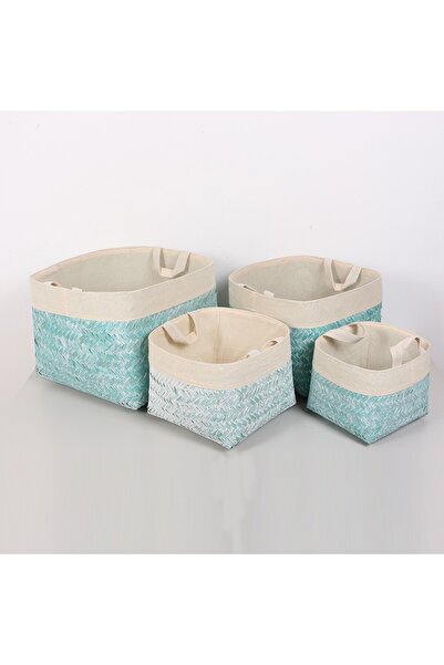 Mylamp SET de 4 coșuri din bambus natural Humi