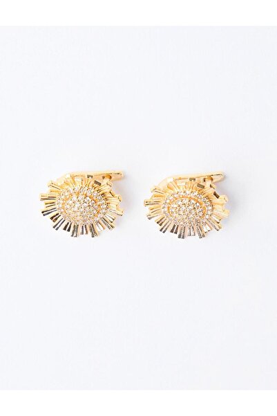 Jimmy Key Gold Color Sun Shaped Sparkling Elegant Earrings