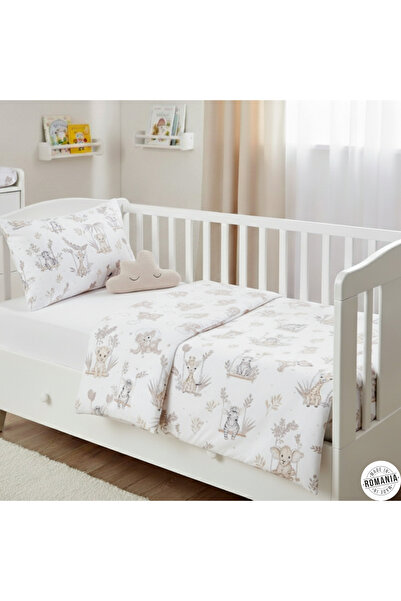 OEM Set de lenjerie de pat pentru pătuț din bumbac, ZOO 60x120cm