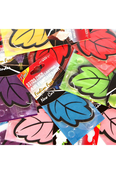 Choice 6PCS Natural Tea-Scented Car Air Fresheners – Leaf Shape, Vanilla Fragrance