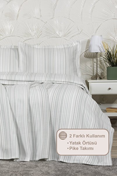 Elart Harmony Bedspread Set Double Size (240X250 cm) Green