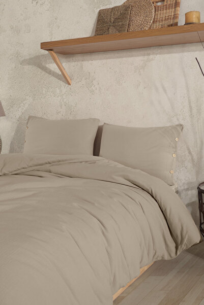 Elart Lina Double Duvet Cover Set 4 Pieces Beige