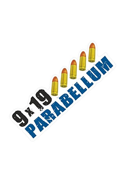 9x19 Parabellum Folyo Etiket - 21 x 7 cm