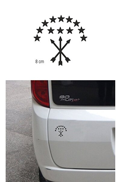 anahtarlıksepeti ملصق فويل علم أديج أسود 8 سم