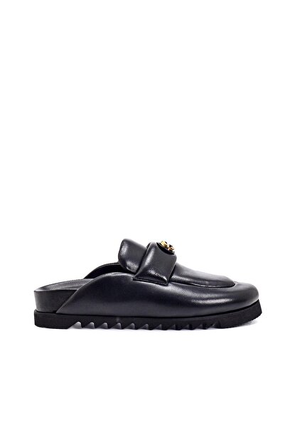 Sofia Baldi Udyr black genuine leather women's flat slipper