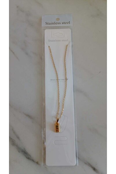 ŞEHRAZAT HANDMADE TASARIM KÜLÇE TASARIMLI GOLD ÇELİK KOLYE