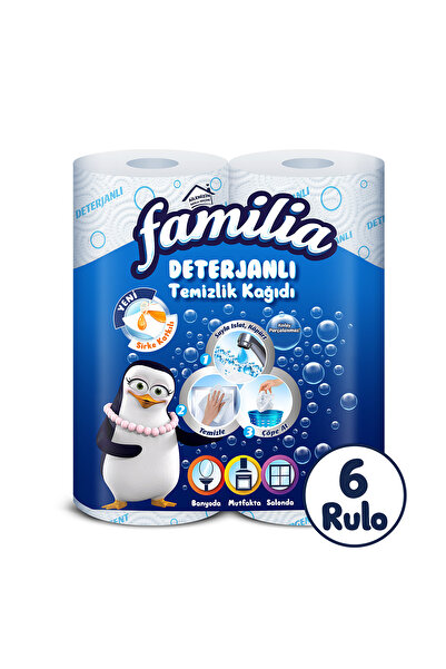 Familia Deterjanlı Temizlik Kağıdı 6 Rulo (2 Rulo x 3 Paket)