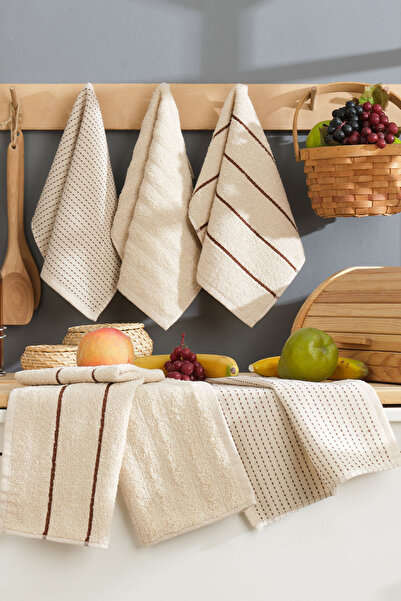 Elart Sophia Kitchen Towel 6 Pieces (45X30 cm) Beige