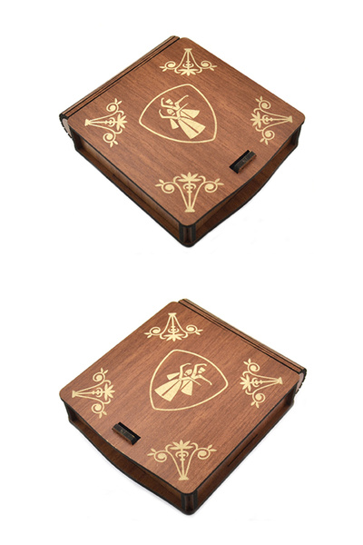 anahtarlıksepeti Couple Playing Kafkas Circles Necklace Earring Set