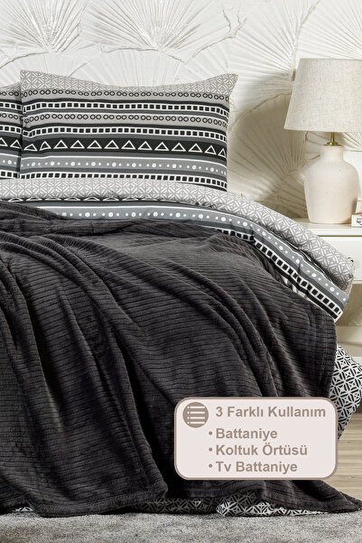 Elart Anna Blanket Double Size Wellsoft (180X220 cm) Anthracite