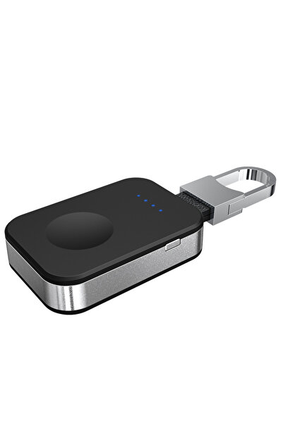 Generic Portable Wireless Apple Watch Magnetic Charger - Black/Silver