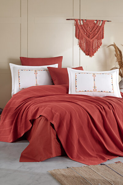 Elart ملاءة ميلاني بايك مزدوجة 100% قطن (200×220 سم) لون القرفة