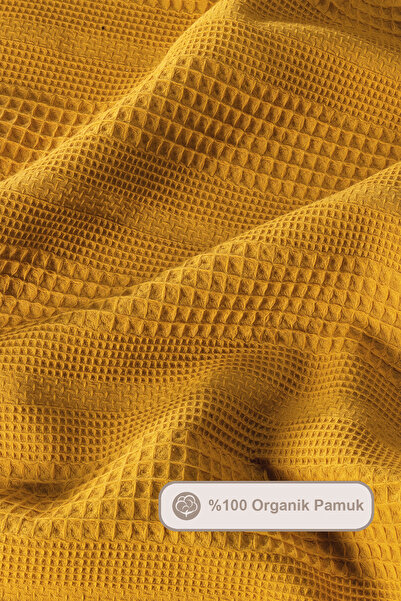 Elart Melany Pike Çift Kişilik %100 Pamuk (200x220 cm) Sarı