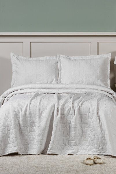 Elart Infınıtıy Bedspread Set Double Size (240X250 cm) Ecru