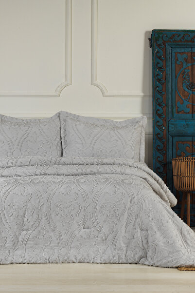 Elart Loren Yatak Örtüsü Seti (220x240 cm) Gri