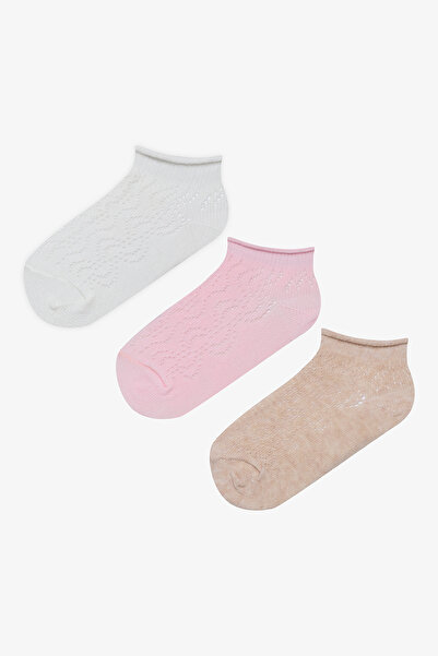 Penti Girl's Dreamy 3-Piece Multicolored Booties Socks