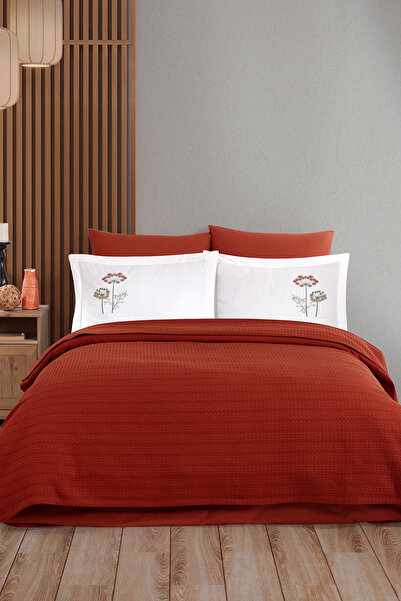 Elart Norella Pillowcase Embroidered 2 Pieces (50X70 cm) Cinnamon