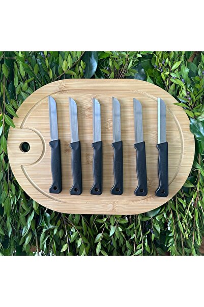 Solingen Mat Delikli Meyve Bıçağı 6’lı (Siyah)