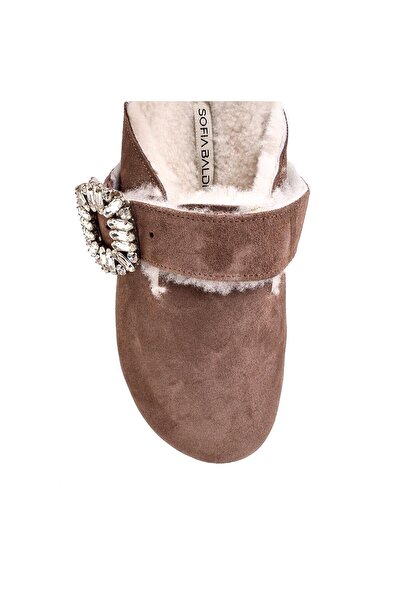 Sofia Baldi Fays Capucino Suede Women's Flat Slippers