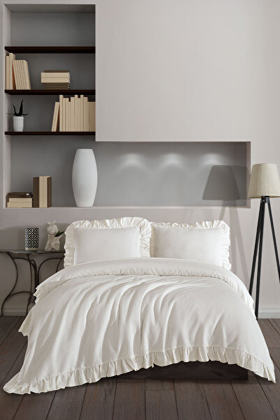 Elart طقم سرير ليلي (220×230 سم) كريمي