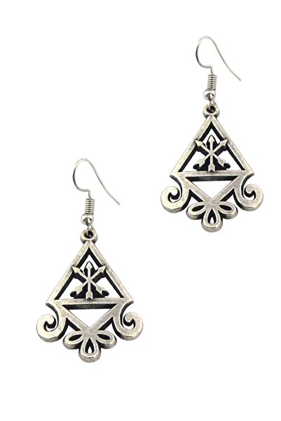 anahtarlıksepeti Caucasian Circasus Motif Triangle Earrings