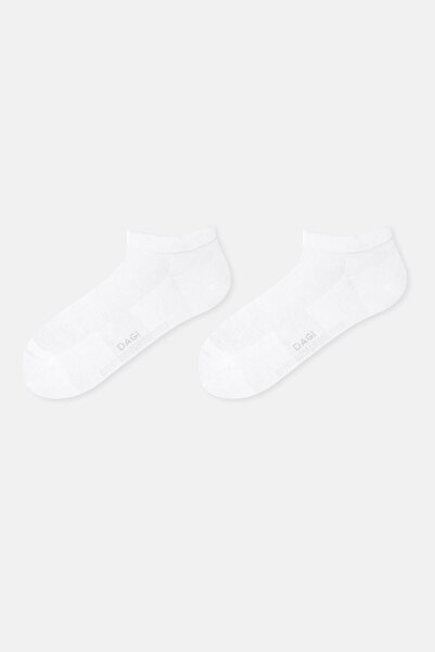 Dagi Men's Coolmax White Booties Socks