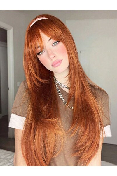 REMY HAİR Omuzda Bakır Perçemli Fiber Sentetik Peruk