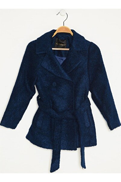 Dewberry Z8000 KIZ ÇOCUK PALTO-LACİVERT