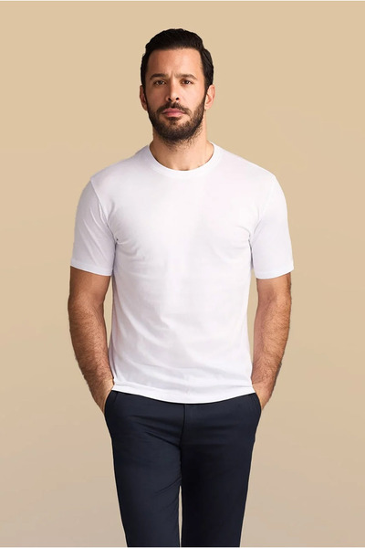 Kiğılı Μπλουζάκι μονό βαμβακερό ζέρσεϋ - Crew Neck Regular Fit T-shirt