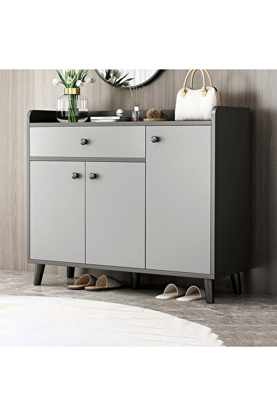 KEKE خزانة أحذية وتخزين متعددة الوظائف مع درج 90 سم