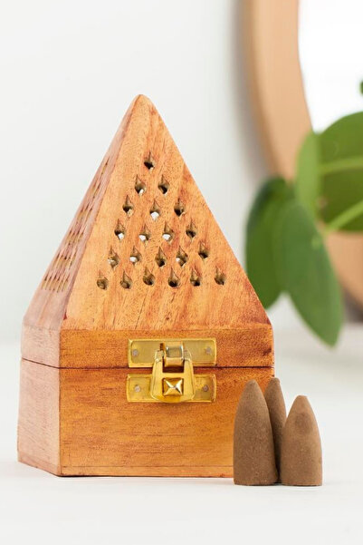 Gülhanya Aromaterapi Prizma Temalı Ahşap Konik Tütsülük